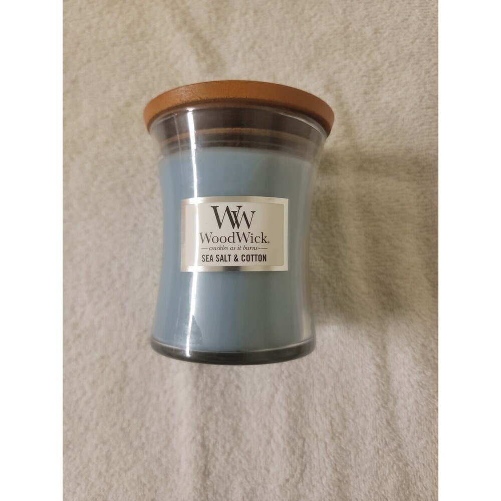 WoodWick Sea Salt & Cotton Medium Hourglass Candle 9.7 oz.